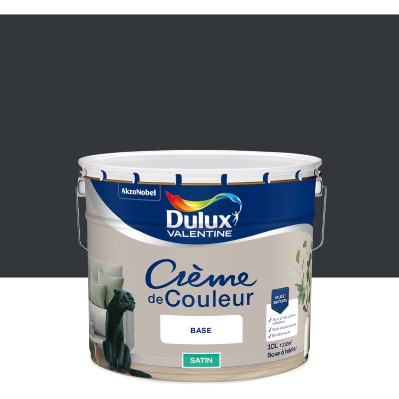 Dulux Valentine - Peinture Crème De Couleur Satin Poivre 10L