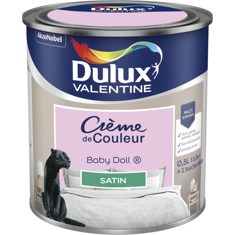 Peinture Crème De Couleur Satin Baby Doll 0,5 l Dulux Valentine