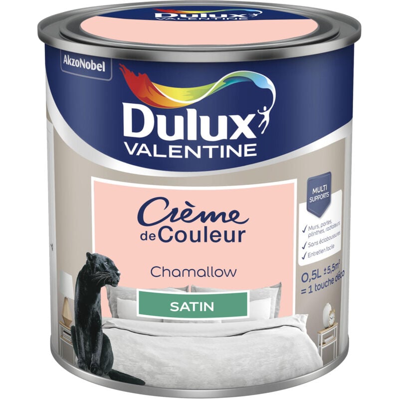 Peinture Crème De Couleur Satin Chamallow 0,5 l Dulux Valentine