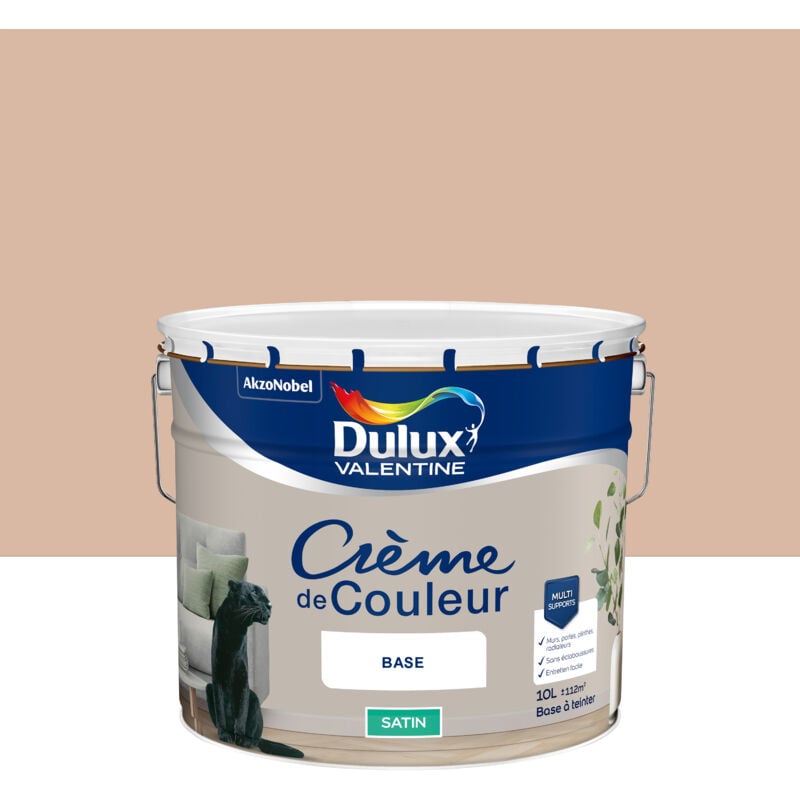 Peinture Crème De Couleur Satin Rose des Sables 10L - Dulux Valentine