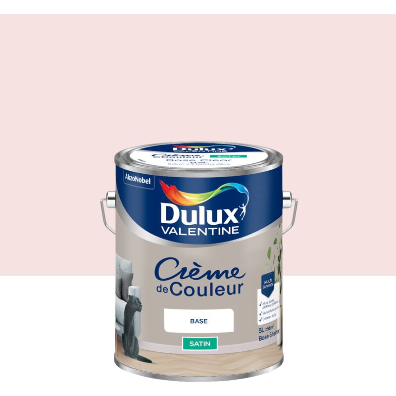 Dulux Valentine - Peinture Crème De Couleur Satin Rose Nude 5L