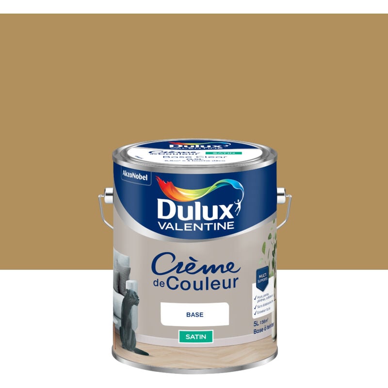 Dulux Valentine - Peinture Crème De Couleur Satin Ocre Doré 5L