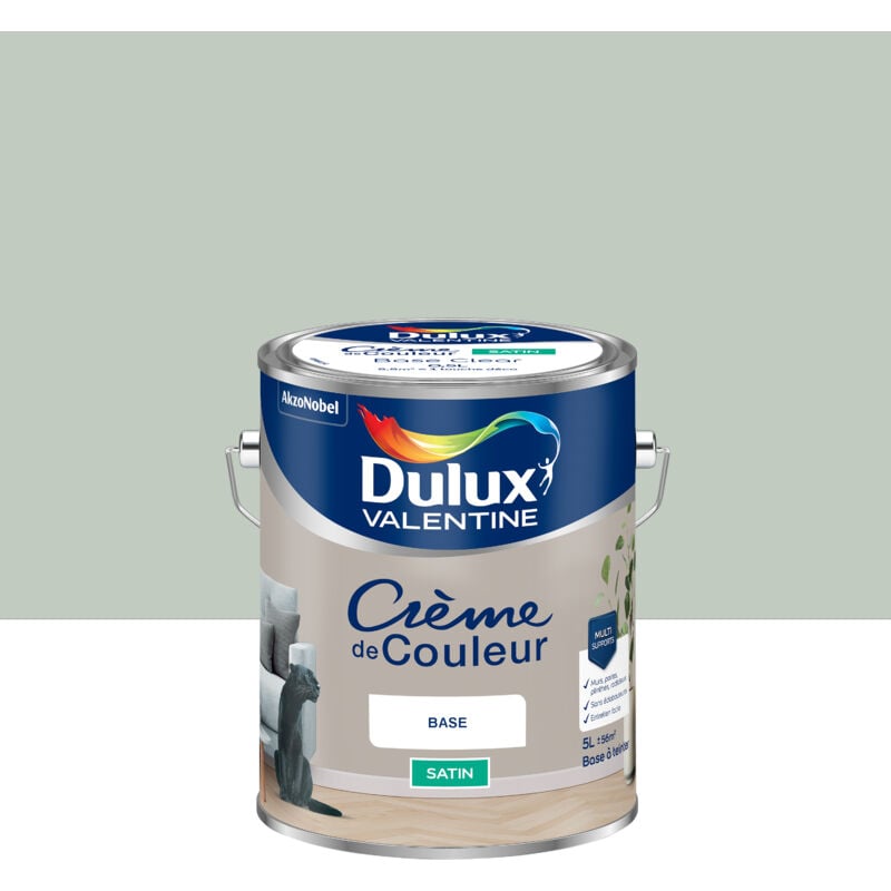 Dulux Valentine - Peinture Crème De Couleur Satin Douceur de l'Aube 5L
