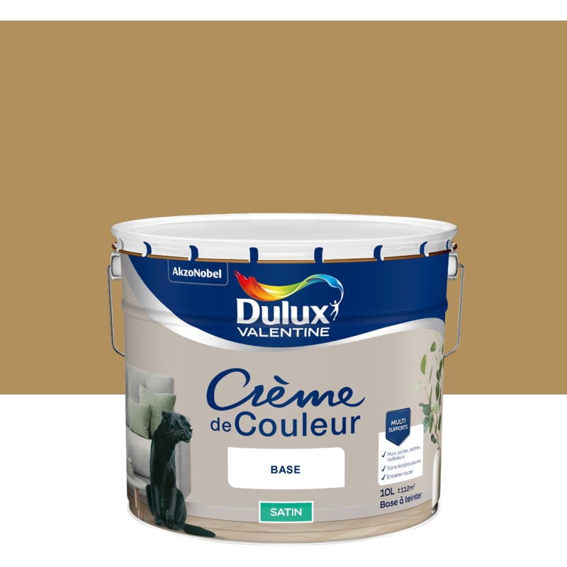 Dulux Valentine - Peinture Crème De Couleur Satin Ocre Doré 10L