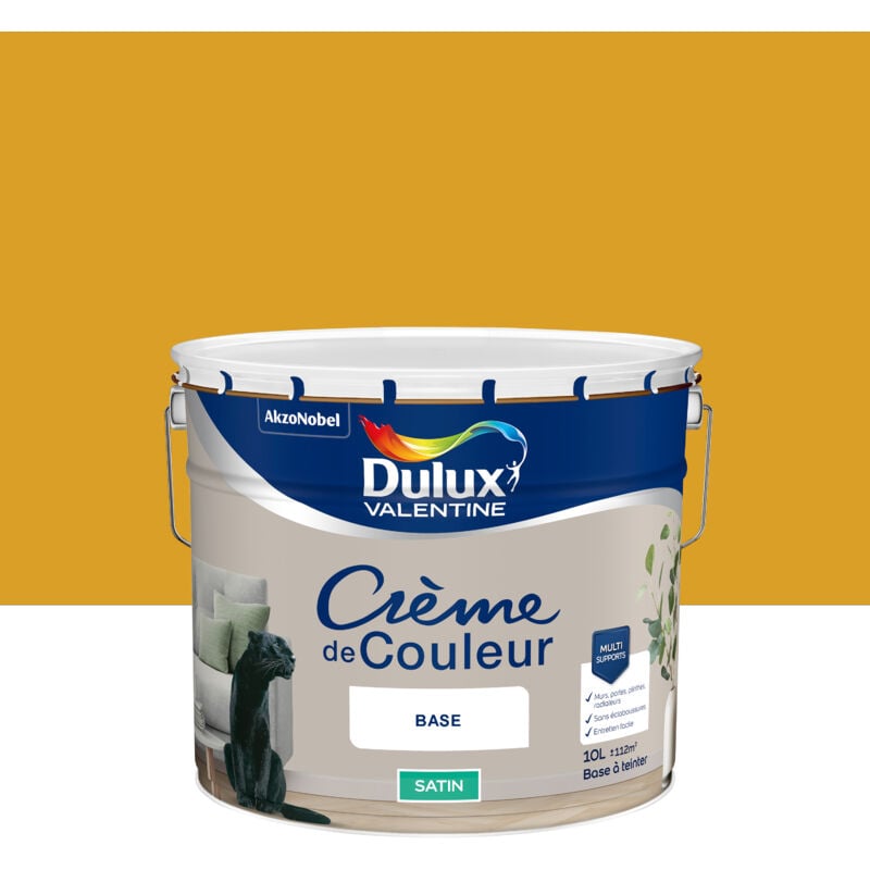 Dulux Valentine - Peinture Crème De Couleur Satin Miel 10L