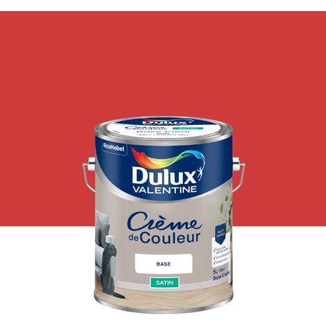 Peinture Crème De Couleur Satin Rouge Design 5L - Dulux Valentine