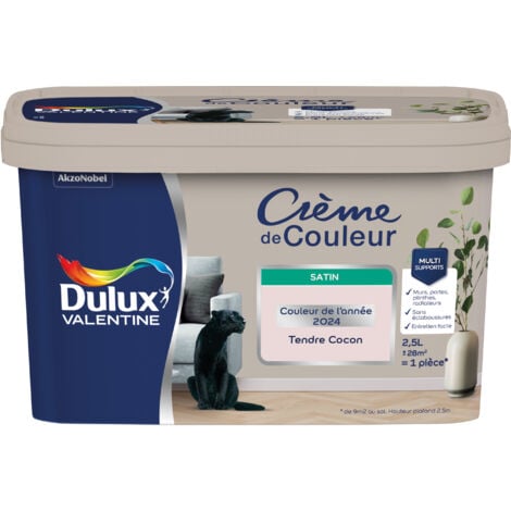 Peinture Crème De Couleur Satin Tendre Cocon COY24 2,5 L - Dulux Valentine