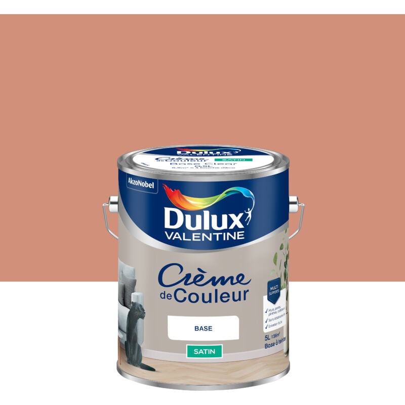 Dulux Valentine - Peinture Crème De Couleur Satin Cuivre Rose 5L