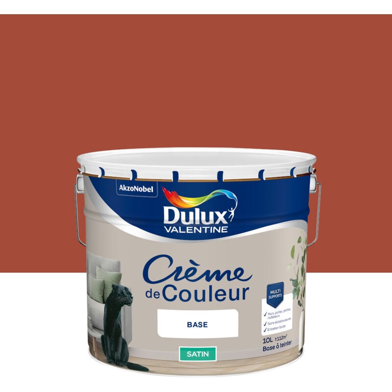 Dulux Valentine - Peinture Crème De Couleur Satin Tomette 10L