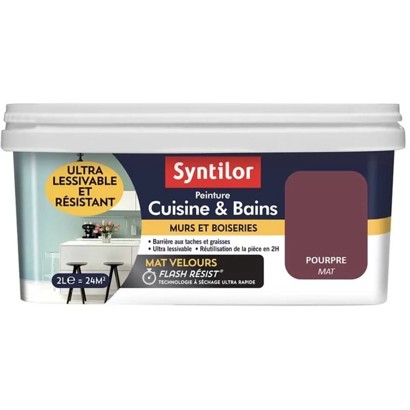 Peinture Cuisine & Bains Syntilor Pourpre 2 l