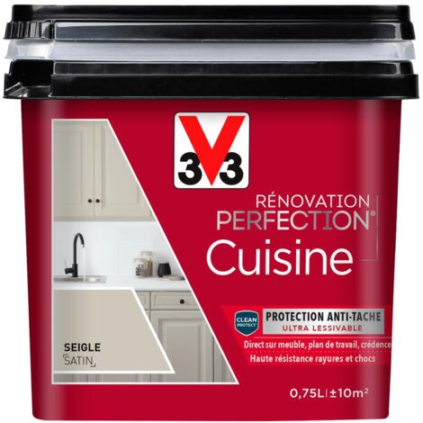 Peinture cuisine Rénovation perfection® V33 Seigle satin 0,75L
