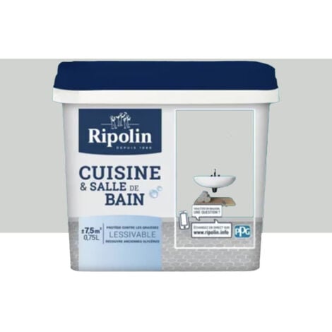 Peinture Cuisine & Salle de Bain RIPOLIN Gris lomé 0,75 L