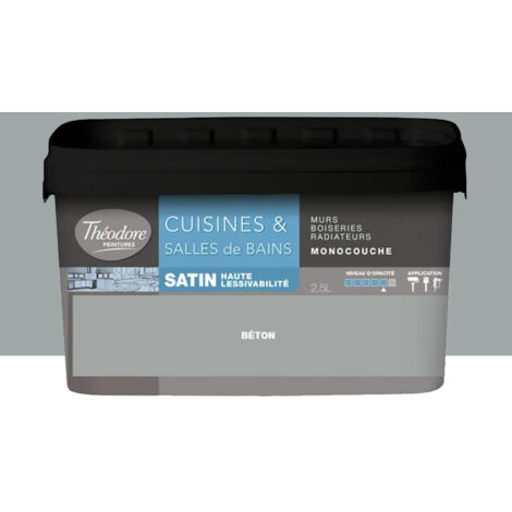 Peinture Cuisines & Salles de Bains Théodore Béton 2,5 L