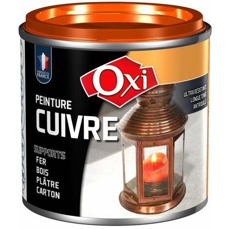 Peinture cuivre satinée 60ml – Aspect métallisé pour bois et fer – Ultra résistante – Propriétés antirouille pour intérieur et extérieur