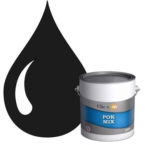 Peinture d'Accroche et Finition 2 en 1 - POK - POK MIX - Acrylique Satinée - 3L - Noir Graphite