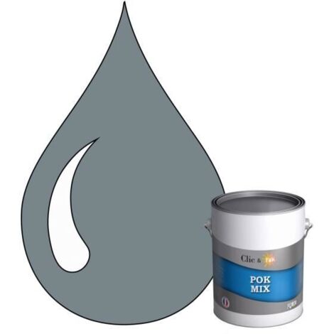 Peinture d'Accroche et Finition 2 en 1 - POK - POK MIX - Acrylique Satinée - RAL 7000 - 1L