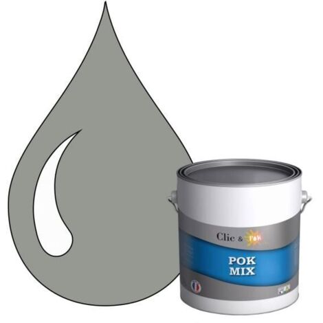 Peinture d'Accroche et Finition 2 en 1 - POK - POK MIX - Acrylique Satinée - RAL 7004 - 3L