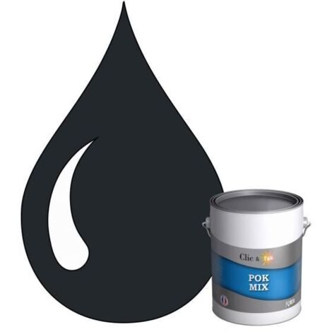 Peinture d'Accroche et Finition 2 en 1 - POK - POK MIX - Acrylique Satinée - RAL 7021 - 1L