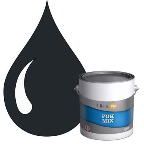 Peinture d'Accroche et Finition 2 en 1 - POK - POK MIX - Acrylique Satinée - RAL 7021 - 3L