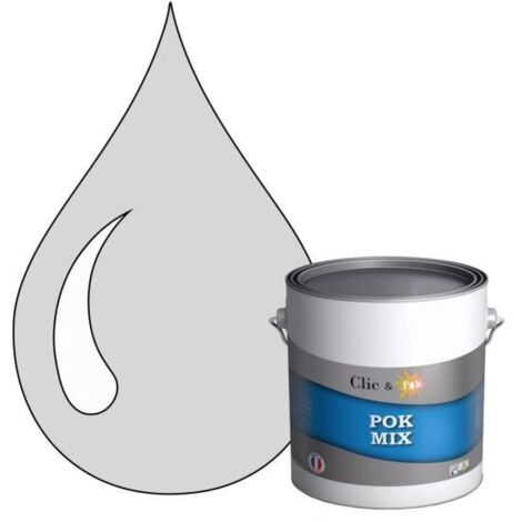 Peinture d'Accroche et Finition 2 en 1 - POK - POK MIX - Acrylique Satinée - RAL 7035 - 3L