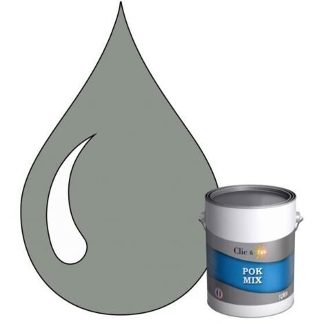 Peinture d'Accroche et Finition 2 en 1 - POK - POK MIX - Acrylique Satinée - RAL 7042 - 1L