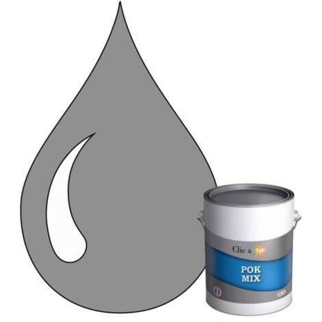 Peinture d'Accroche et Finition 2 en 1 - POK - POK MIX - Acrylique Satinée - RAL 7045 - 1L