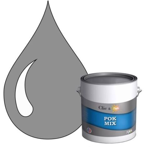 Peinture d'Accroche et Finition 2 en 1 - POK - POK MIX - Acrylique Satinée - RAL 7045 - 3L