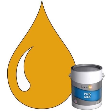 Peinture d'Accroche et Finition 2 en 1 - POK - POK MIX Jaune - Acrylique Satinée - 1L - RAL 1006