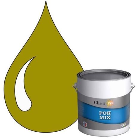 Peinture d'Accroche et Finition 2 en 1 - POK - POK MIX Jaune - Acrylique Satinée - 3L - RAL 1027