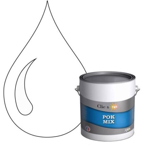 Peinture d'Accroche et Finition 2 en 1 - POK - POK MIX Noir & Blanc - Acrylique Satinée - 3L - RAL 9010