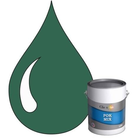 Peinture d'Accroche et Finition 2 en 1 - POK - POK MIX Vert - Acrylique Satinée - RAL 6000 - 1L