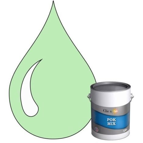 Peinture d'Accroche et Finition 2 en 1 - POK - POK MIX Vert - Acrylique Satinée - RAL 6019 - 1L