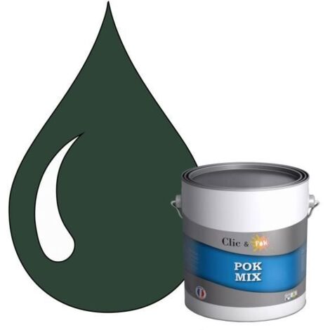 Peinture d'Accroche et Finition 2 en 1 - POK - RAL 6005 - Vert Mousse - Satiné - 3L