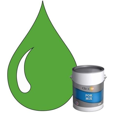 Peinture d'Accroche et Finition 2 en 1 - POK - RAL 6018 - Vert Jaune - Satiné - 1L
