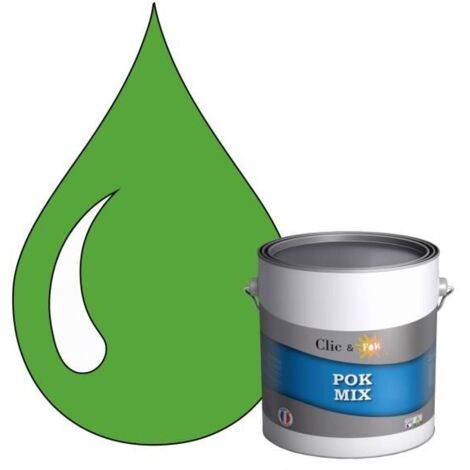 Peinture d'Accroche et Finition 2 en 1 - POK - RAL 6018 - Vert Jaune - Satiné - 3L