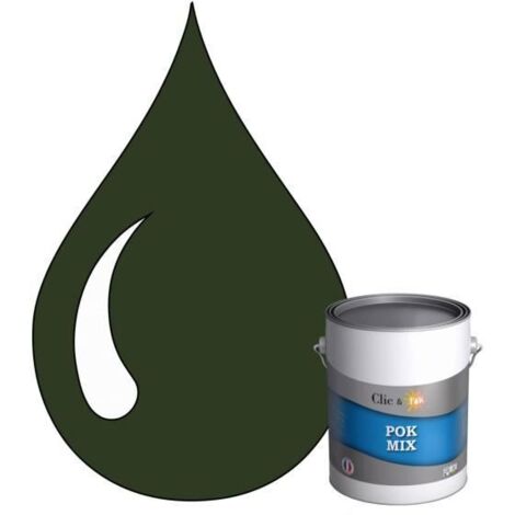 Peinture d'Accroche et Finition 2 en 1 - POK - RAL 6020 - Vert Oxyde Chromique - Satiné - 1L