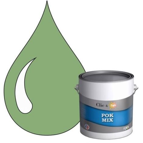 Peinture d'Accroche et Finition 2 en 1 - POK - RAL 6021 - Vert Pâle - Satiné - 3L