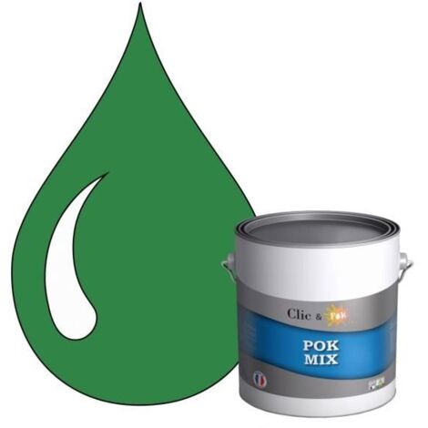 Peinture d'Accroche et Finition 2 en 1 - POK - RAL 6024 - Vert Signalisation - Satiné - 3L