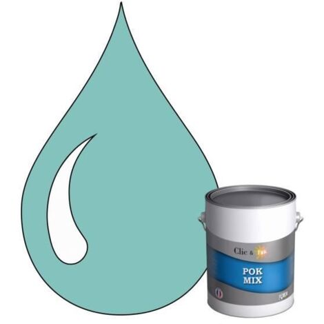 Peinture d'Accroche et Finition 2 en 1 - POK - RAL 6027 - Vert Clair - Satiné - 1L