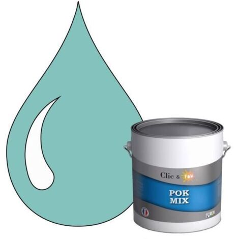 Peinture d'Accroche et Finition 2 en 1 - POK - RAL 6027 - Vert Clair - Satiné - 3L