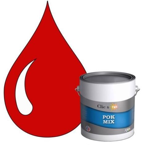 Peinture d'Accroche et Finition Acrylique Satinée - POK - POK MIX Rouge - RAL 3020 - 3L - Intérieur