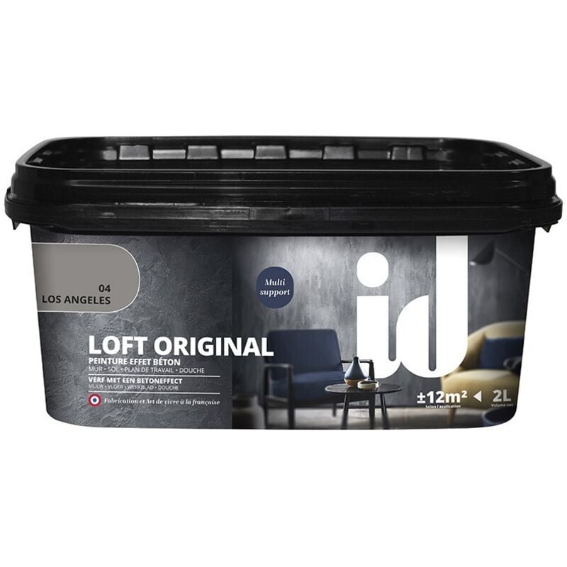 Peinture décorative loft beton original 2L los angeles Id Paris