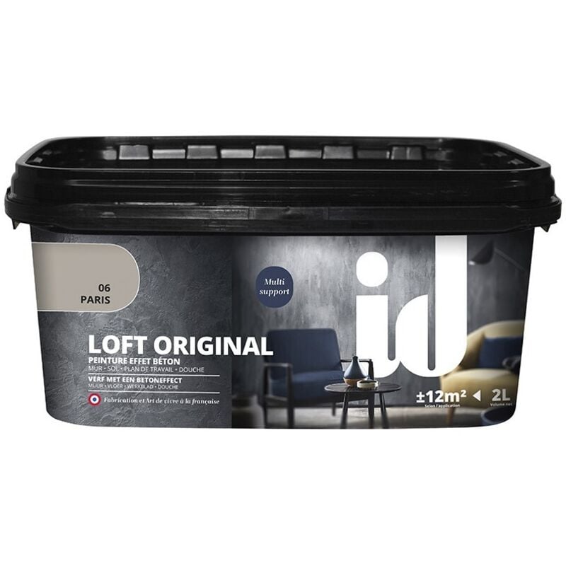 Peinture décorative loft beton original 2L paris Id Paris