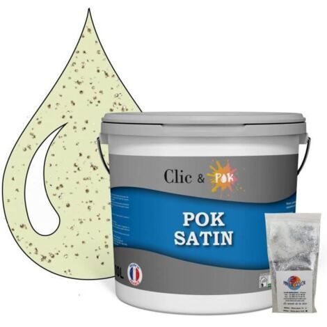 Peinture de Finition Acrylique Effet Pailleté - Amande Douce - Intérieur - Satiné - 10L