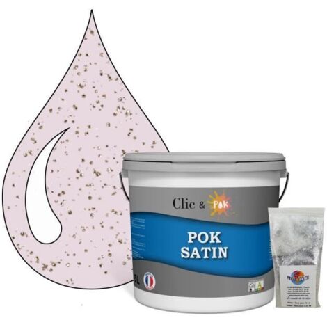 Peinture de Finition Acrylique Effet Pailleté - Baby Rose - 5L - Satiné - Intérieur