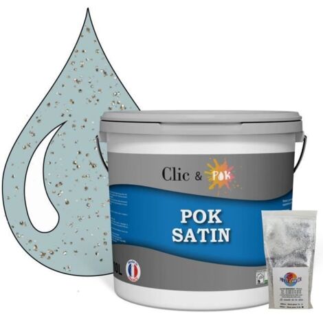 Peinture de Finition Acrylique Effet Pailleté - Ciel Orageux - 10L - Satiné - Intérieur
