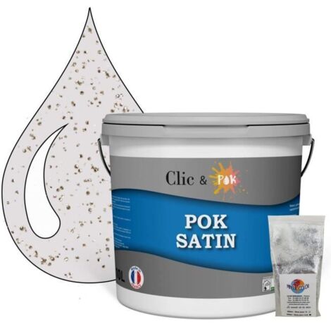 Peinture de Finition Acrylique Effet Pailleté - Lait de Rose - 10L - Satiné - Intérieur