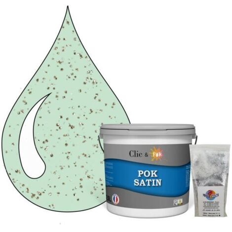 Peinture de Finition Acrylique Effet Pailleté - Menthe Fraiche - Intérieur - Satiné - 2,5L
