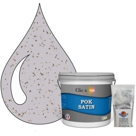 Peinture de Finition Acrylique Effet Pailleté - POK PAILLETTE - Lilas Parme - Satiné - 2,5L