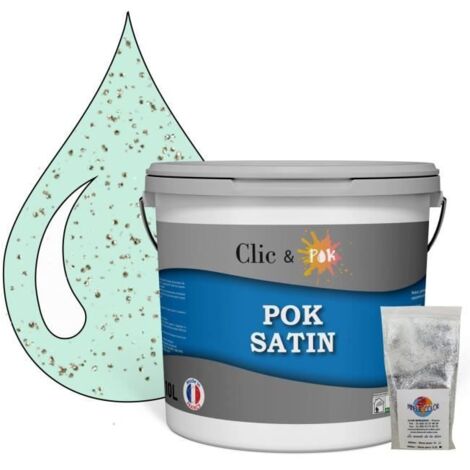 Peinture de Finition Acrylique Effet Pailleté - Vert Louise - 10L - Satiné - Intérieur